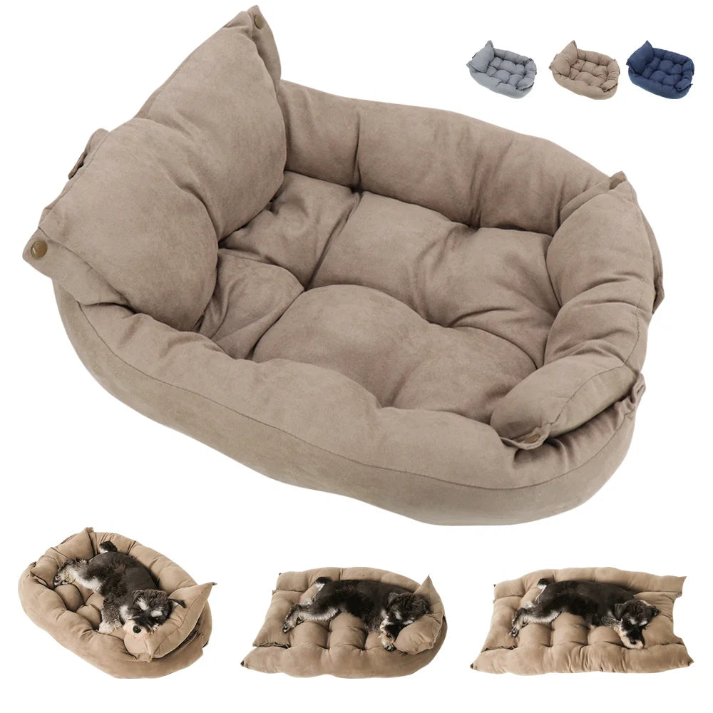 3-in-1 Pet Bed – Warm Sofa & Cushion for Dogs and Cats
