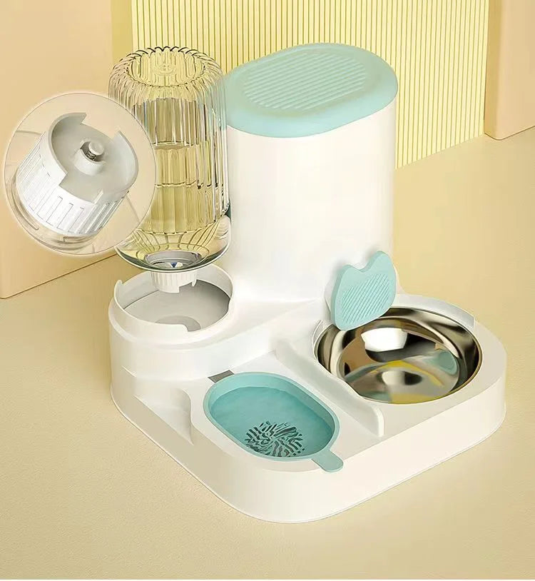 Automatic Pet Feeder & Water Dispenser – Integrated Bowl for Cats & Dogs