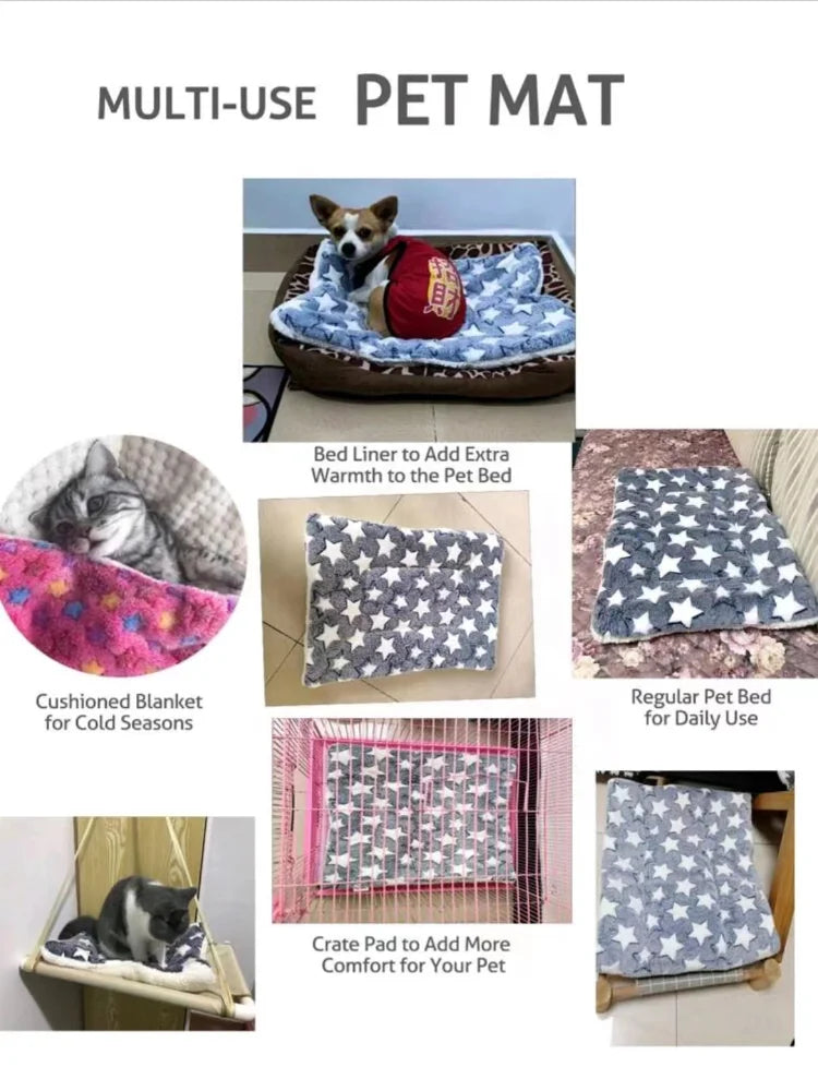 Flannel Pet Mat – Thick Sleeping Blanket for Dogs & Cats