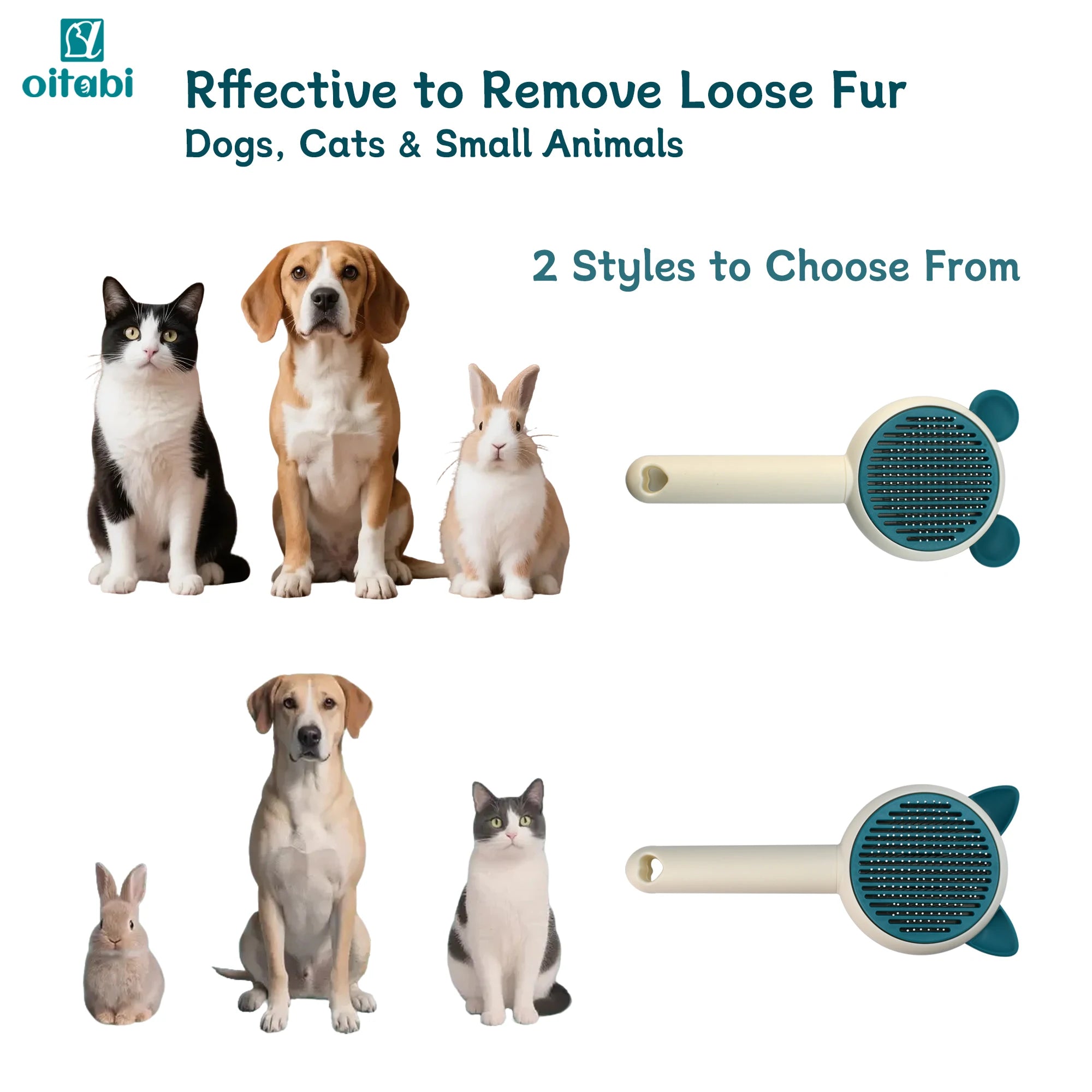 Oitabi Self-Cleaning Cat Brush – Shedding & Grooming Comb