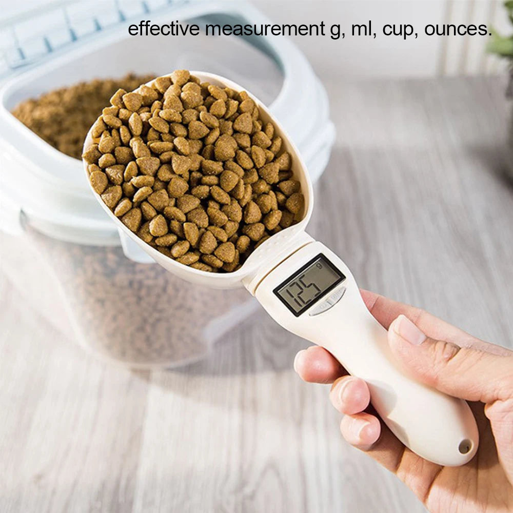 Digital Pet Food Measuring Scoop – LED Dog & Cat Food Scale
