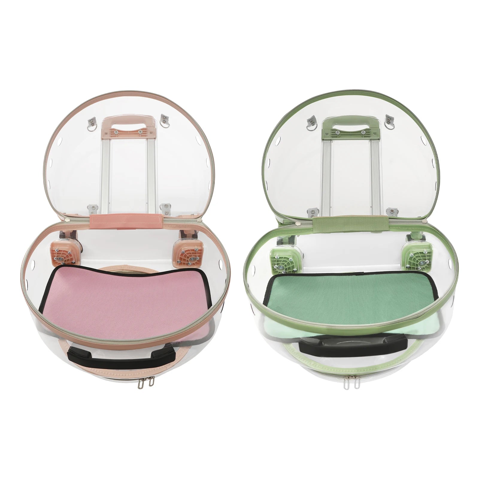 Rolling Cat Carrier – Breathable PC Pet Travel Bag with Wheels (9kg Max)