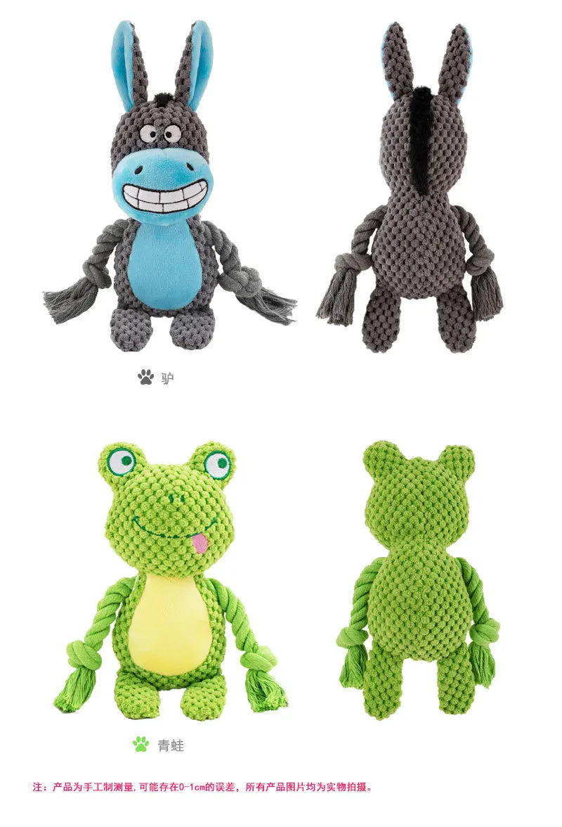 Plush Squeaky Dog Chew Toy – Indestructible Bite-Resistant Puppy Toy