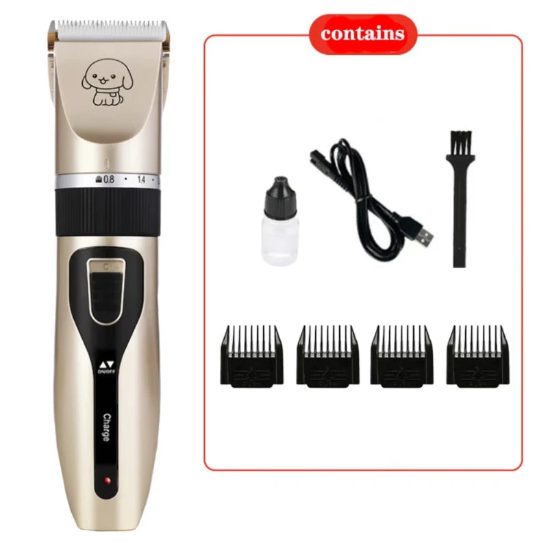 USB Rechargeable Pet Hair Clipper – Silent Dog & Cat Grooming Set