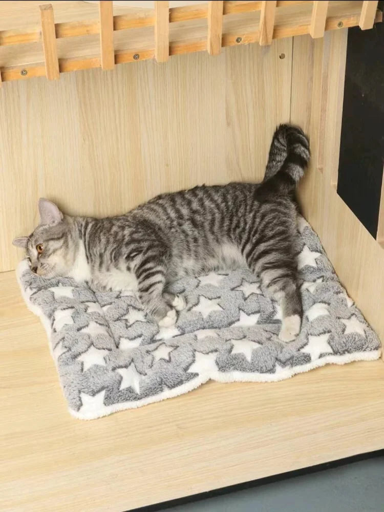 Flannel Pet Mat – Thick Sleeping Blanket for Dogs & Cats