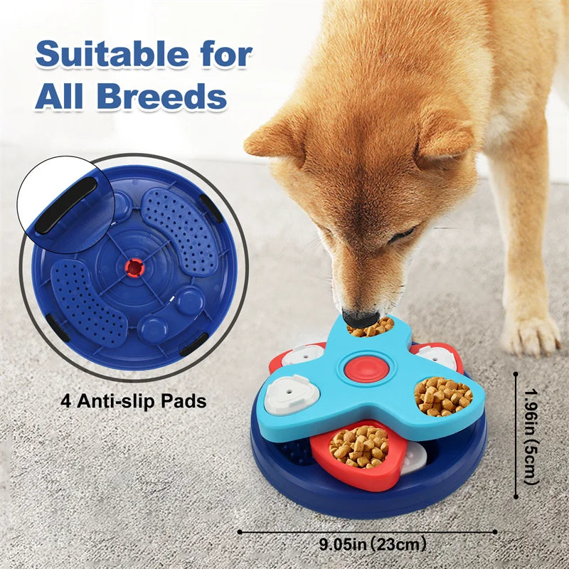 Slow Feeder Dog Bowl – Interactive Puzzle Treat Dispenser