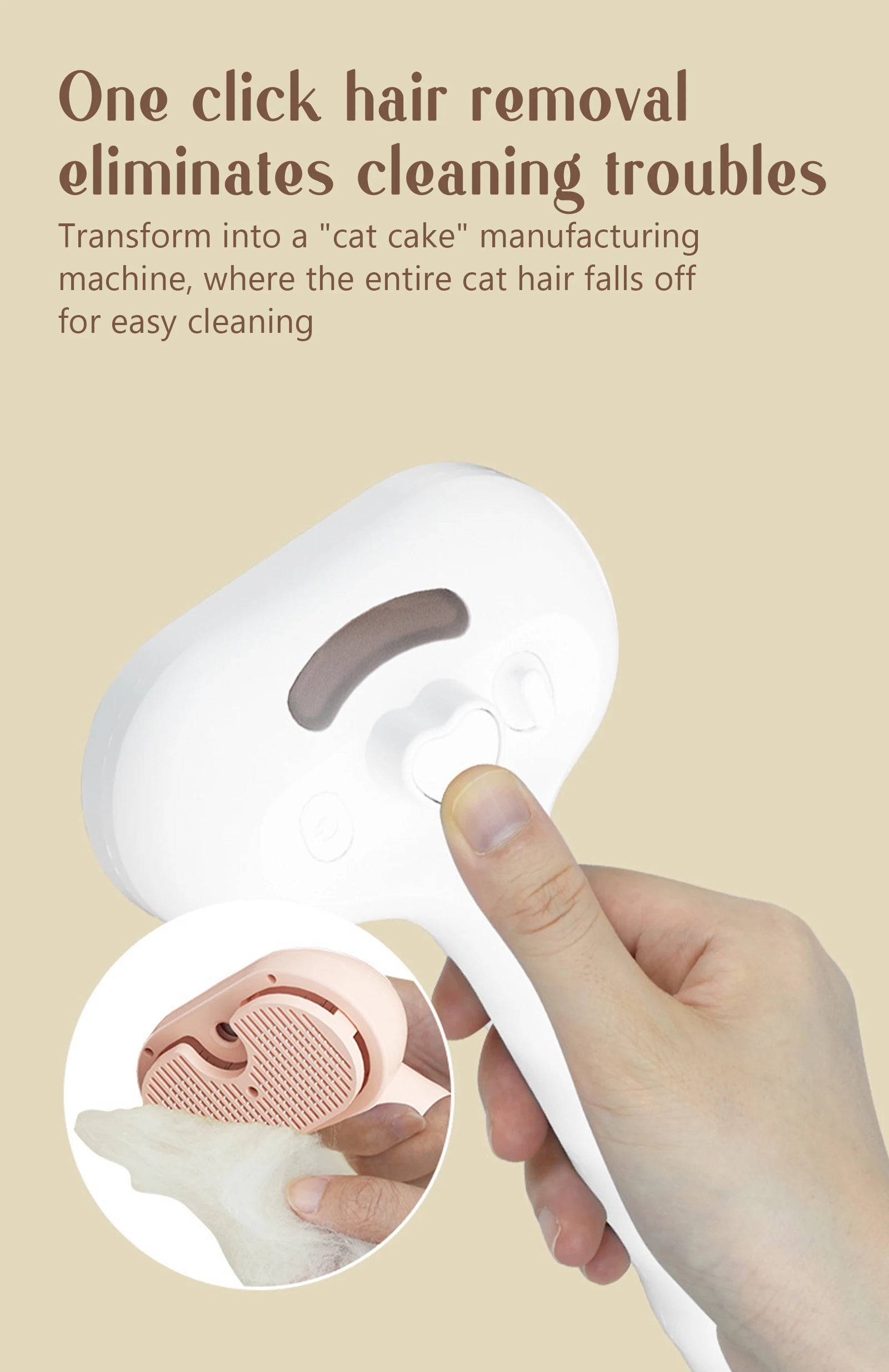 Pet Steam Massage Comb – Safe Hair Removal Brush for Dogs & Cats