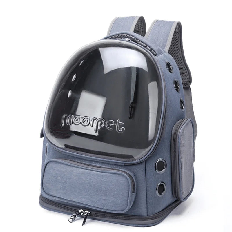 Transparent Pet Backpack – Breathable Cat & Small Dog Travel Carrier