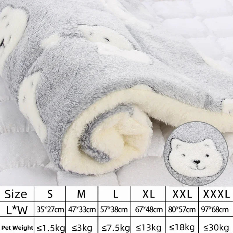 Flannel Pet Mat – Thick Sleeping Blanket for Dogs & Cats