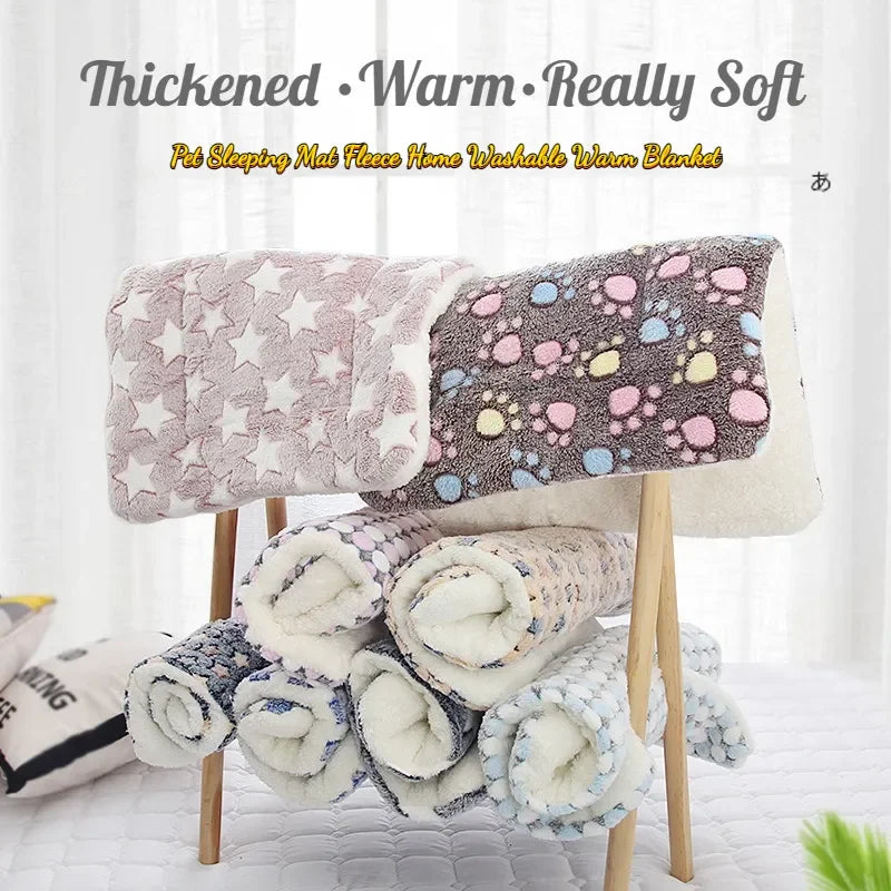 Flannel Pet Mat – Thick Sleeping Blanket for Dogs & Cats