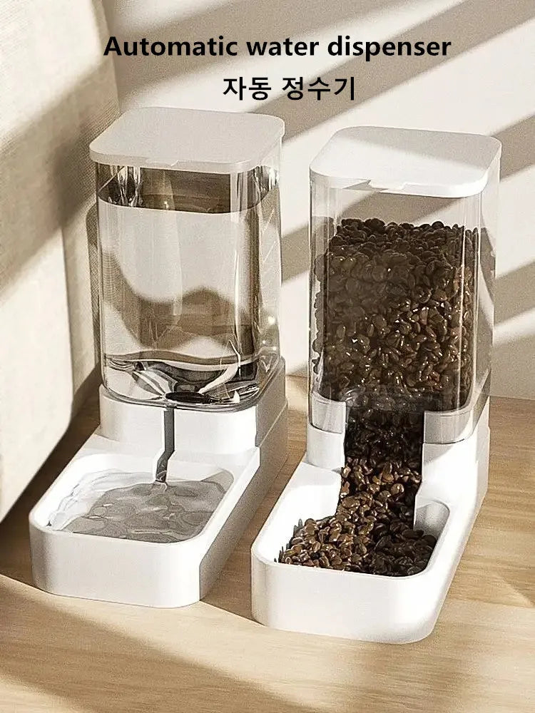 Automatic Pet Feeder & Water Bowl – High-Capacity Gravity Food Dispenser