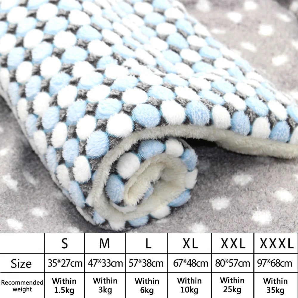 Flannel Pet Mat – Thick Sleeping Blanket for Dogs & Cats