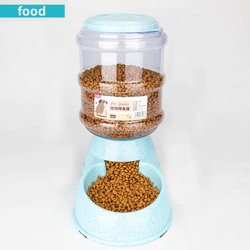 Large Capacity Pet Feeder – Automatic Food & Water Bowl for Cats & Dogs