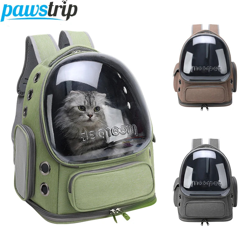 Transparent Pet Backpack – Breathable Cat & Small Dog Travel Carrier