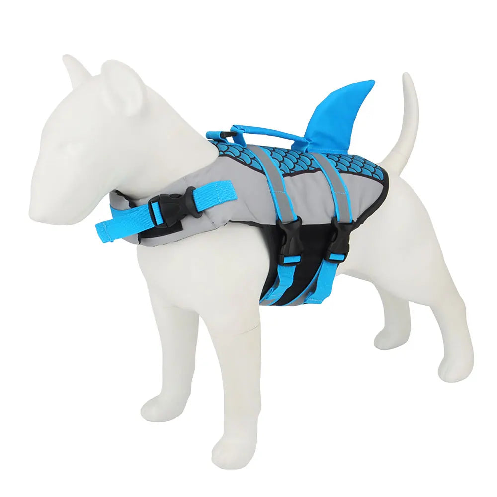 Shark Swim Dog Life Jacket – Pet Vest Harness for Swimming