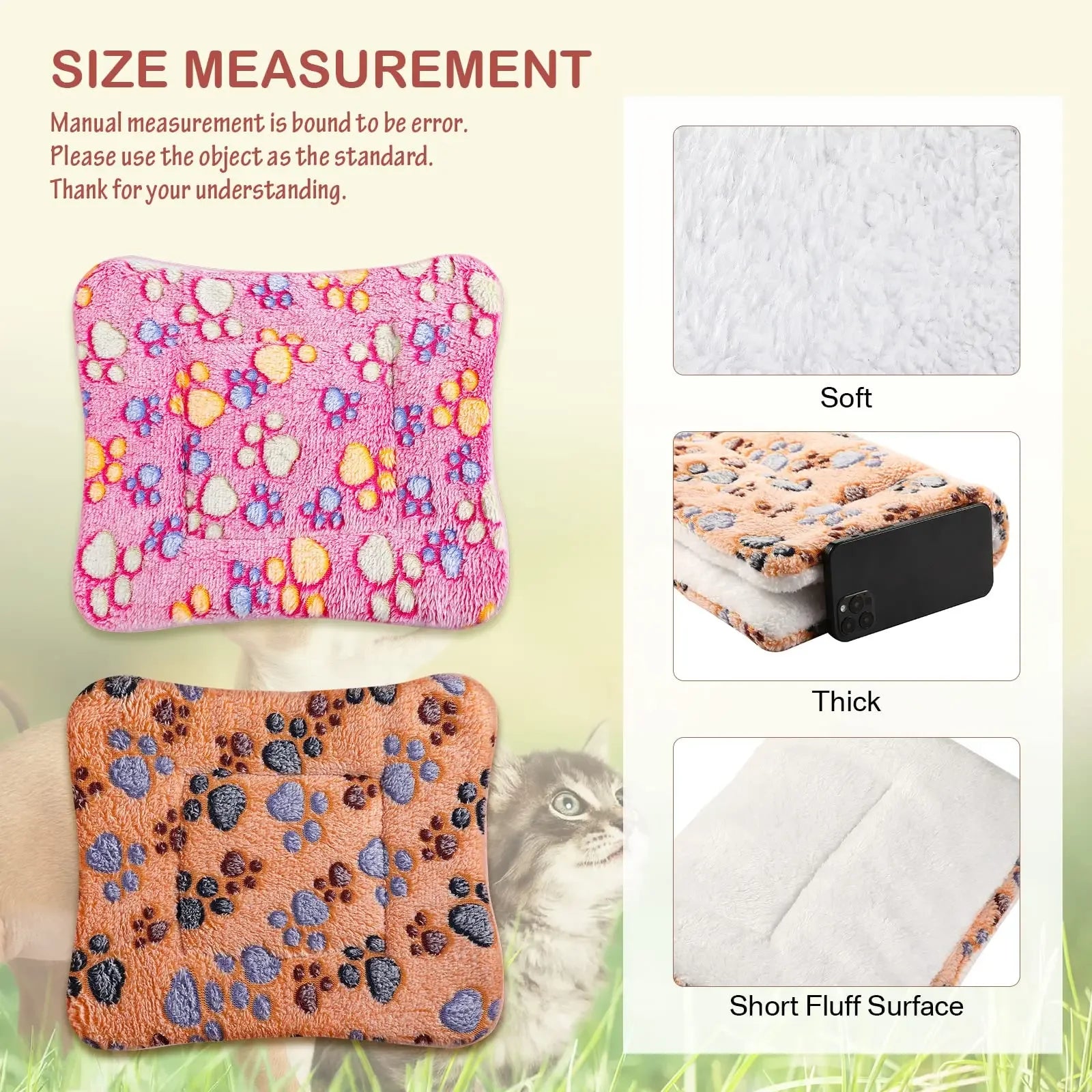 Flannel Pet Mat – Thick Sleeping Blanket for Dogs & Cats