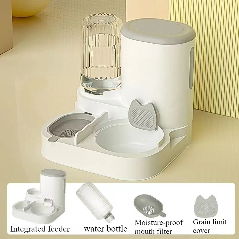 Automatic Pet Feeder & Water Dispenser – Integrated Bowl for Cats & Dogs