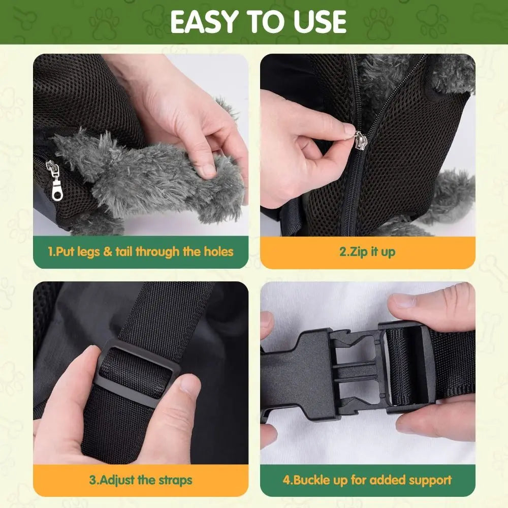 Adjustable Pet Carrier Backpack – Travel Bag for Cats & Small Dogs