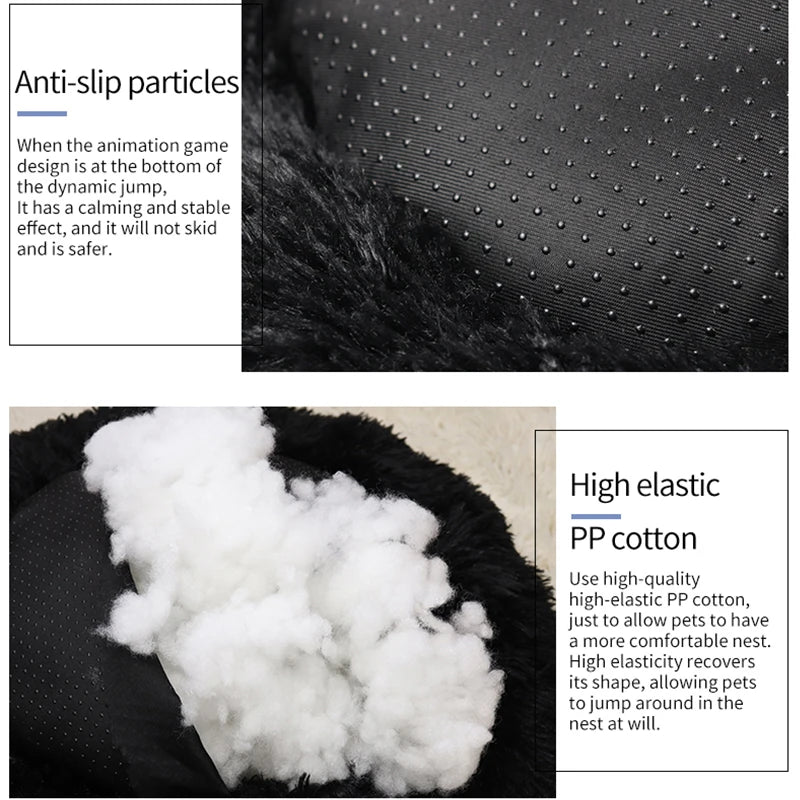 Super Soft Plush Cat Bed – Washable Donut Bed for All Cats