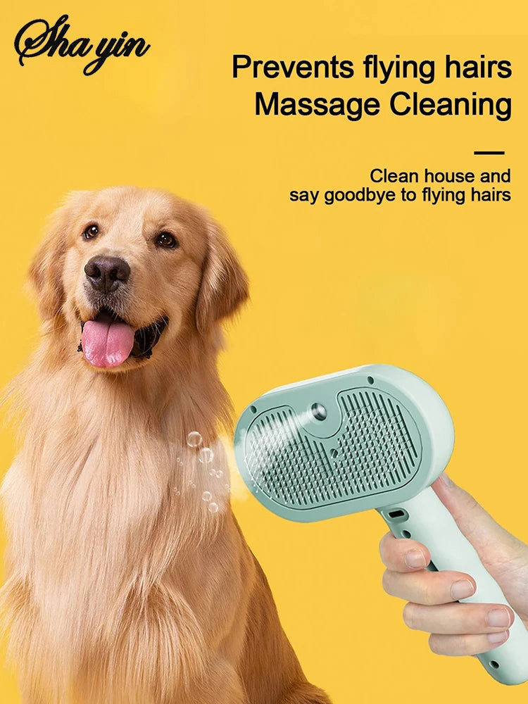 Steam Spray Dog Grooming Brush – Luxury Pet Steam Comb