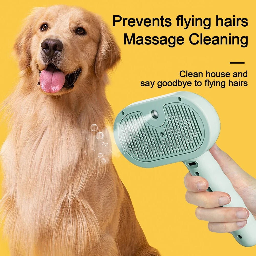 Steam Spray Dog Grooming Brush – Luxury Pet Steam Comb