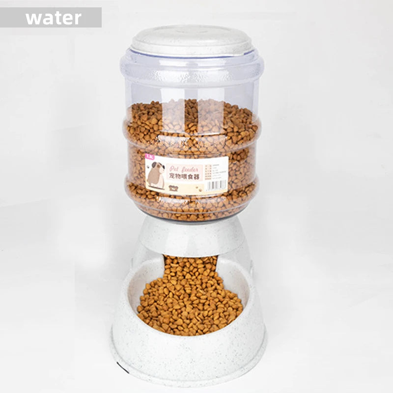 Large Capacity Pet Feeder – Automatic Food & Water Bowl for Cats & Dogs