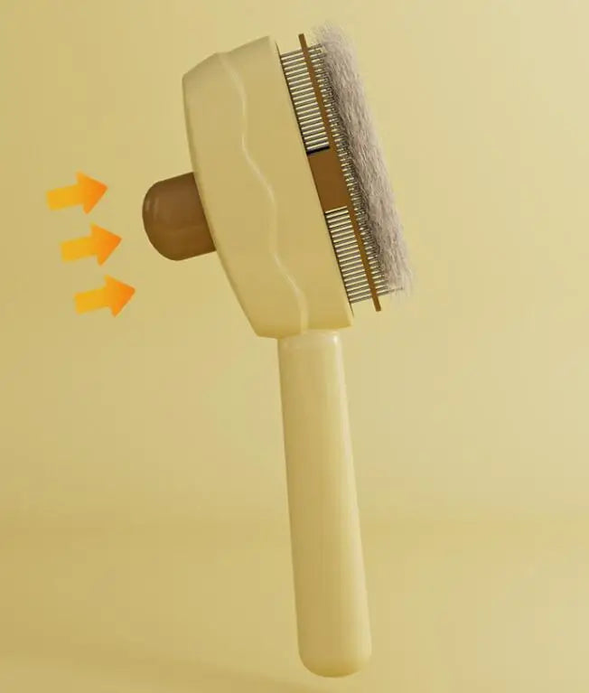 Self-Cleaning Pet Grooming Brush – Dog & Cat Hair Remover Comb