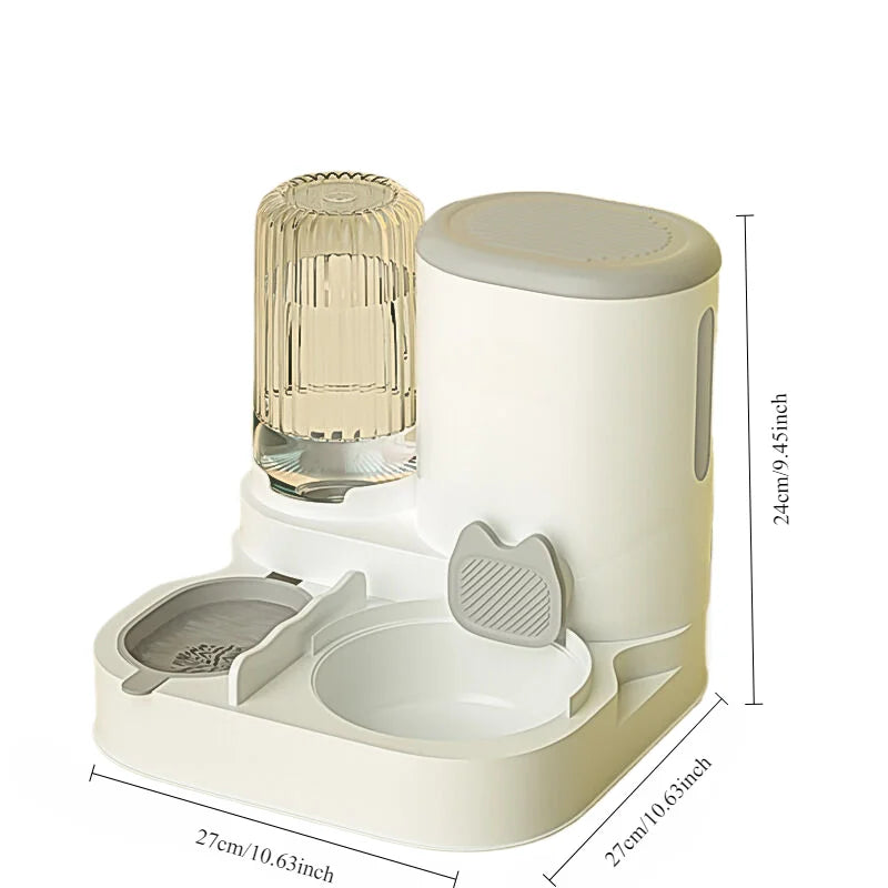 Automatic Pet Feeder & Water Dispenser – Integrated Bowl for Cats & Dogs