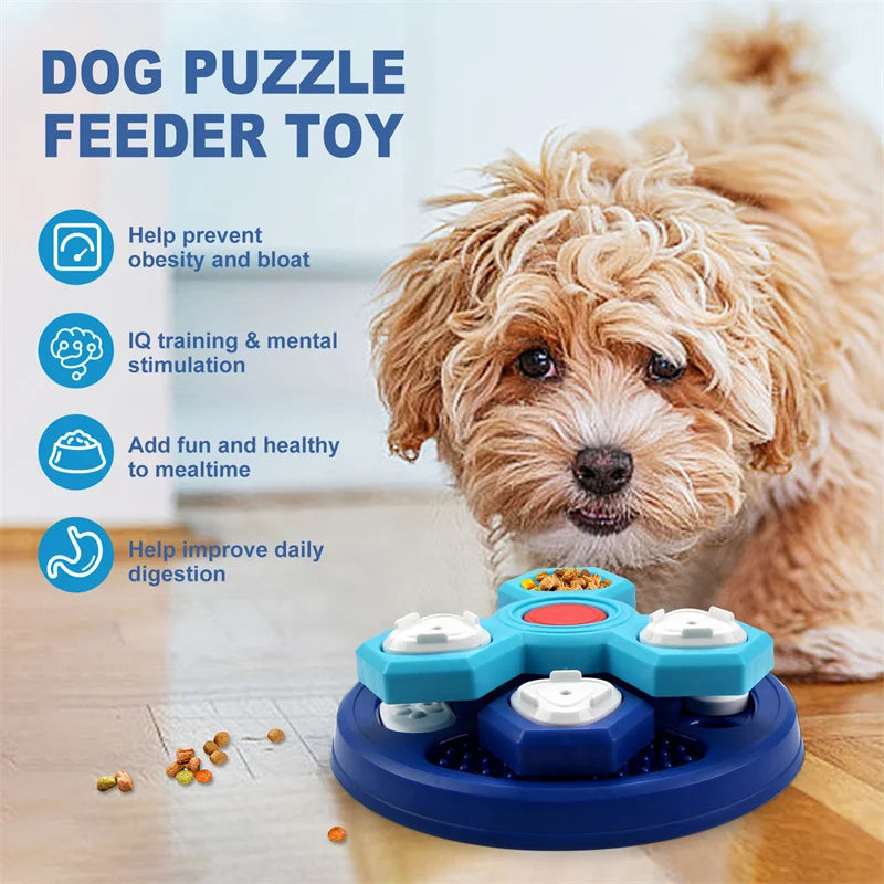 Slow Feeder Dog Bowl – Interactive Puzzle Treat Dispenser