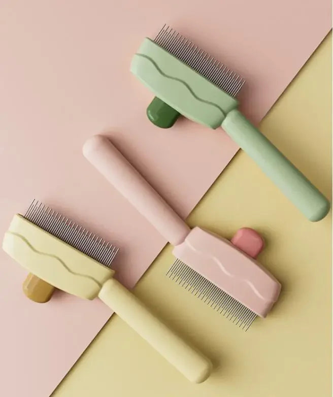 Self-Cleaning Pet Grooming Brush – Dog & Cat Hair Remover Comb