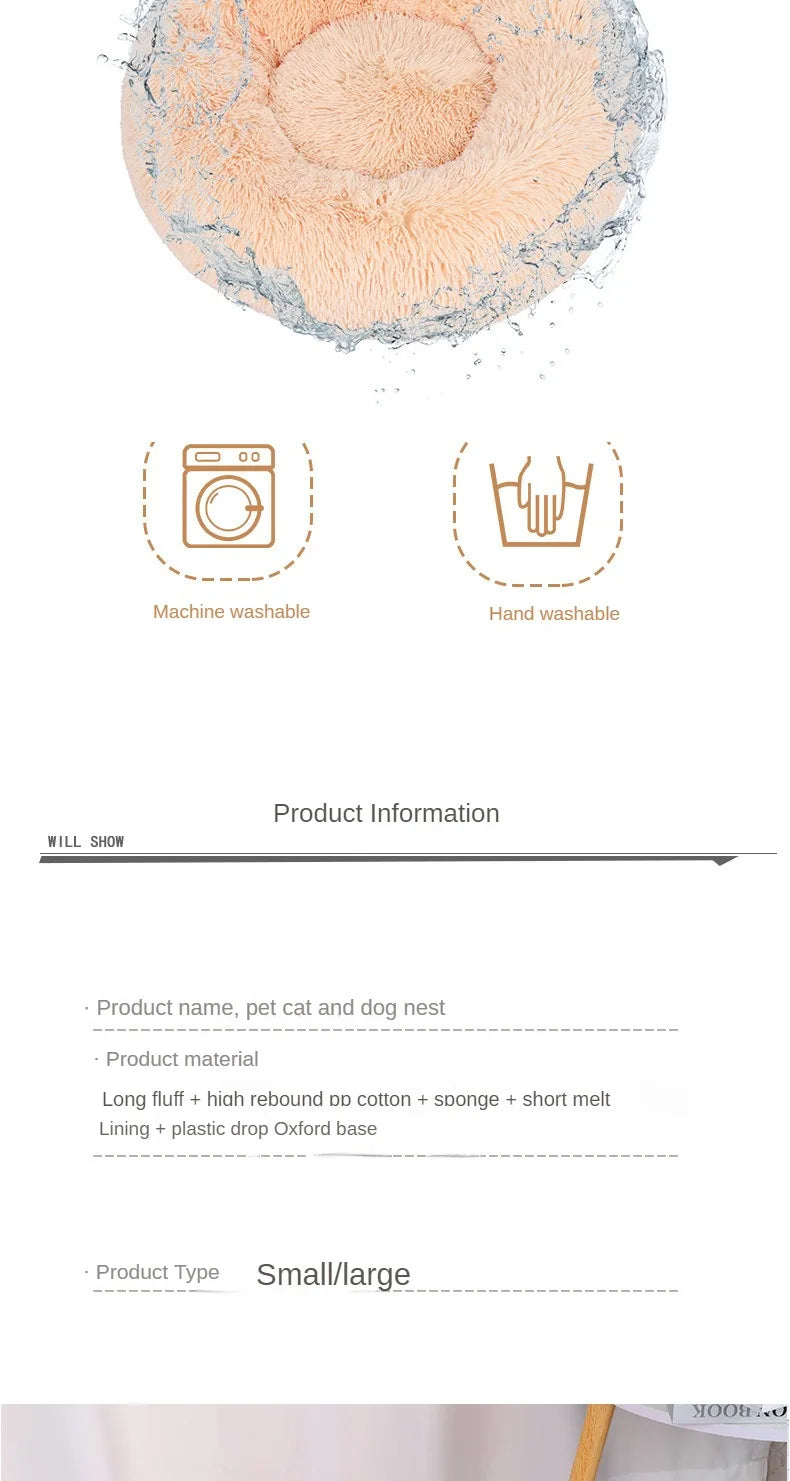 Plush Winter Pet Nest Bed