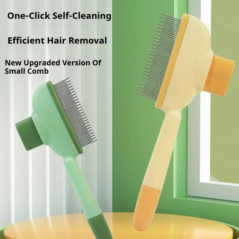 Self-Cleaning Pet Grooming Brush – Dog & Cat Hair Remover Comb