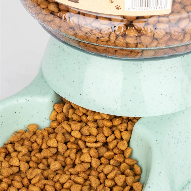 Large Capacity Pet Feeder – Automatic Food & Water Bowl for Cats & Dogs