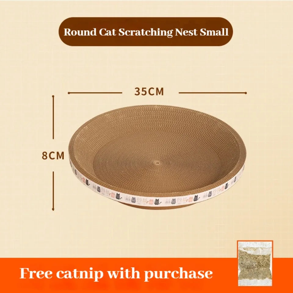 Corrugated Cat Scratcher – Catnip-Infused Scratch-Resistant Post & Sofa Protector
