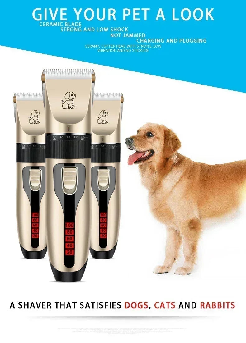 USB Rechargeable Pet Hair Clipper – Silent Dog & Cat Grooming Set