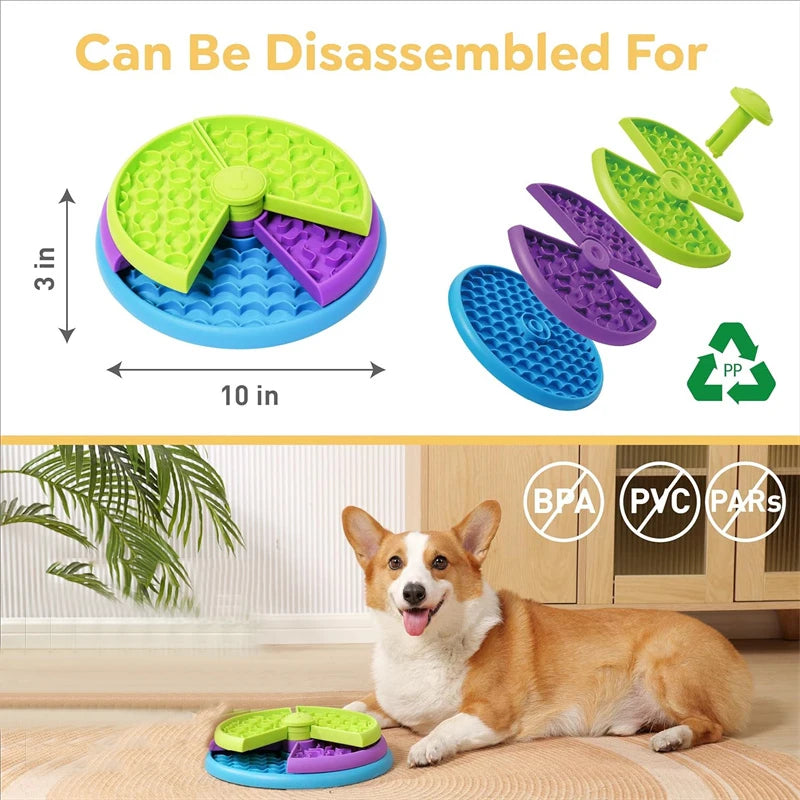 Slow Feeder Dog Bowl – Interactive Puzzle Treat Dispenser