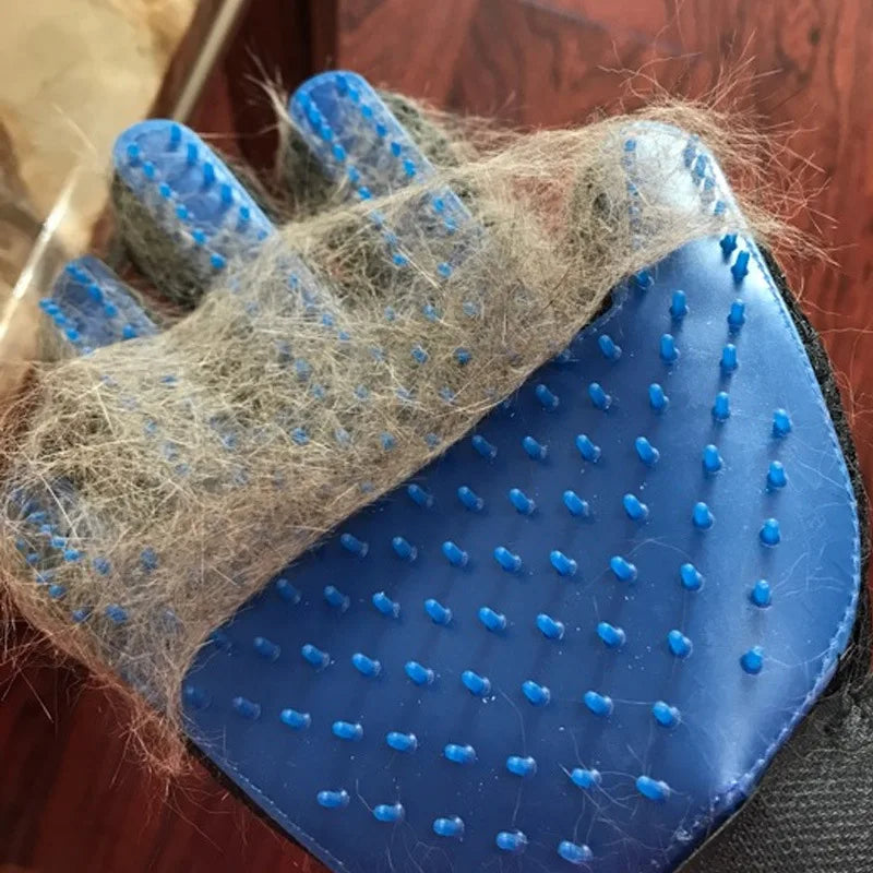 Pet Grooming Glove – Dog & Cat Hair Remover Massage Brush