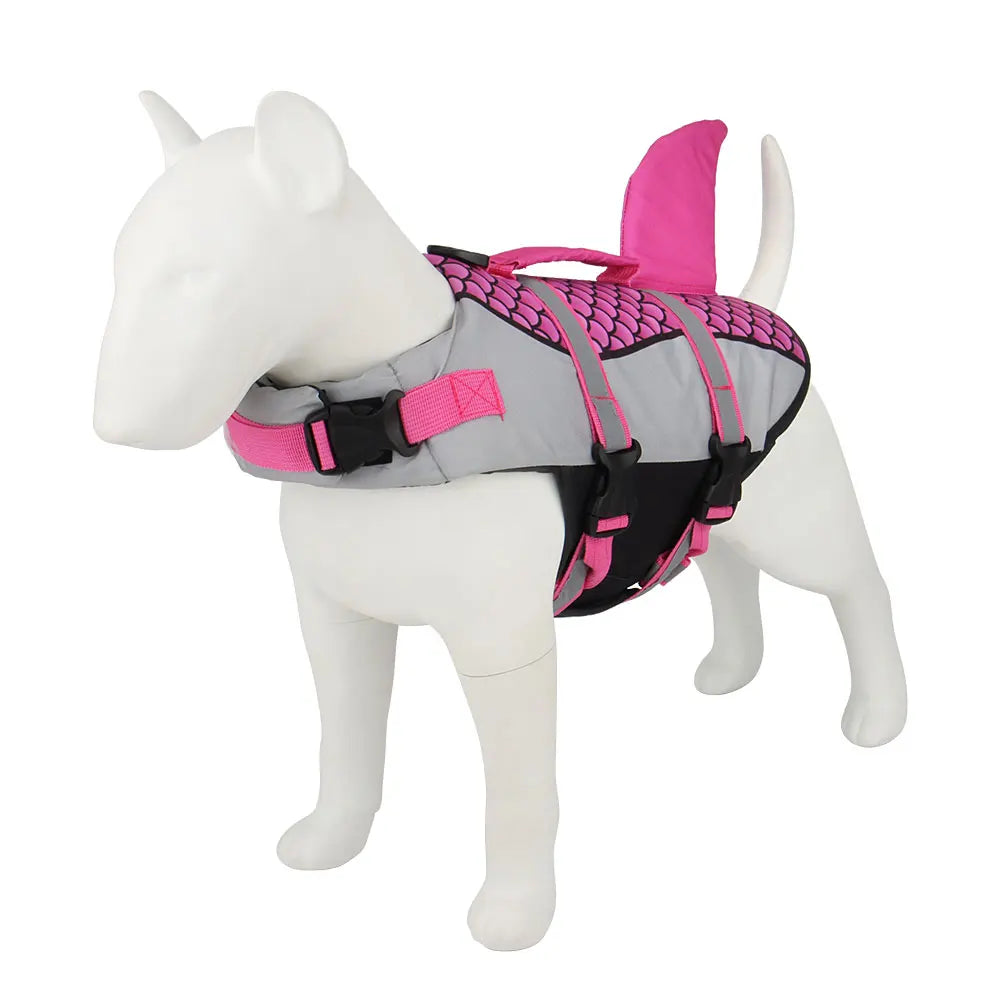 Shark Swim Dog Life Jacket – Pet Vest Harness for Swimming