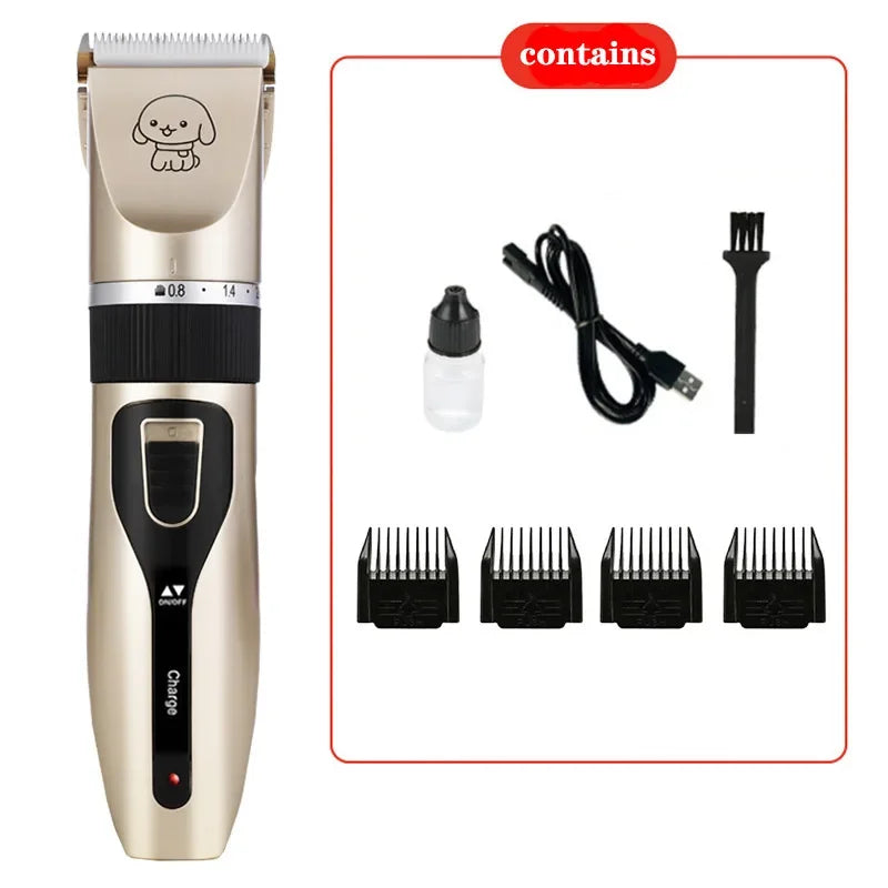 USB Rechargeable Pet Hair Clipper – Silent Dog & Cat Grooming Set