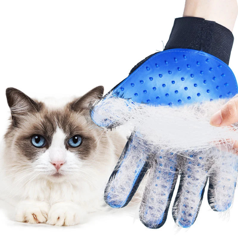 Pet Grooming Glove – Dog & Cat Hair Remover Massage Brush