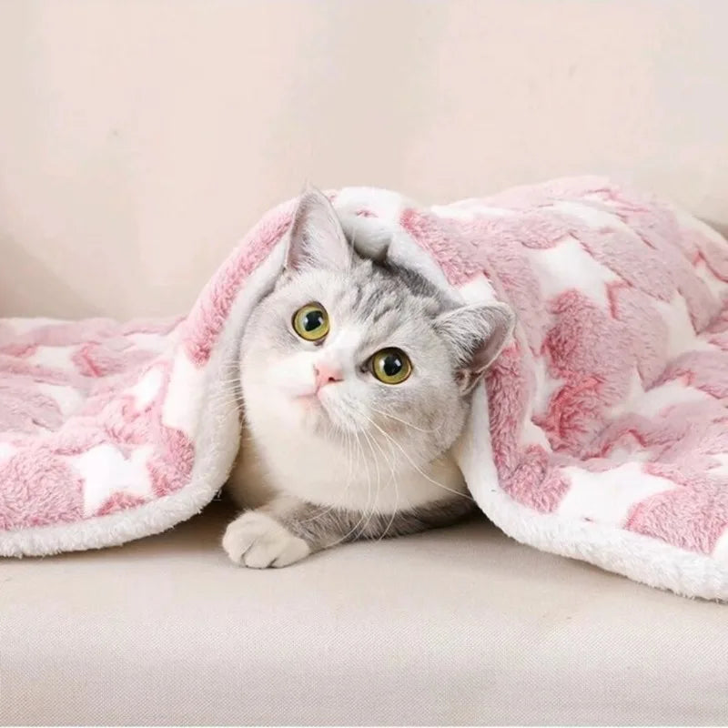 Flannel Pet Mat – Thick Sleeping Blanket for Dogs & Cats