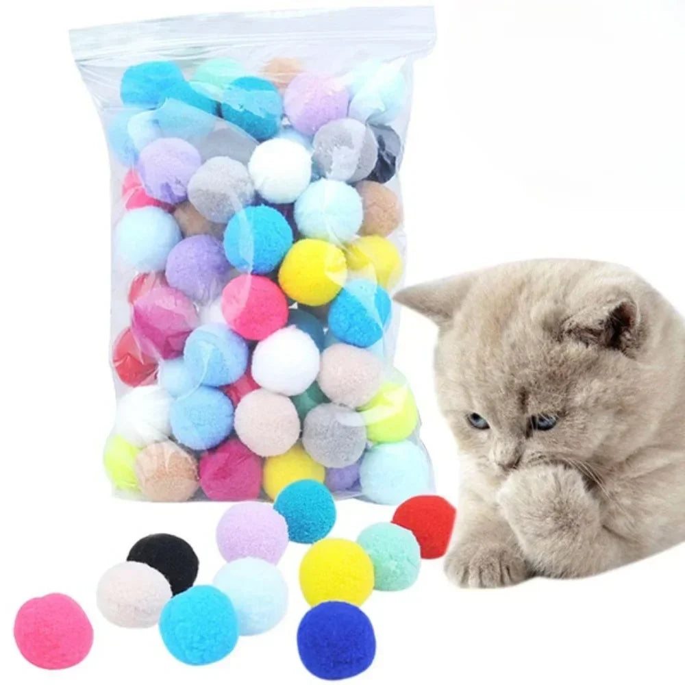 Delysia King Cat Toy Set – 70pcs Plush Balls