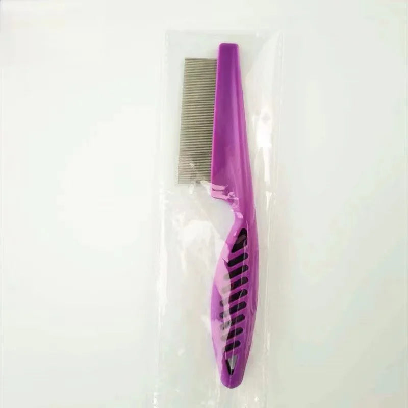 Pet Shedding & Flea Comb – Stainless Steel Grooming Brush (1/2pcs)