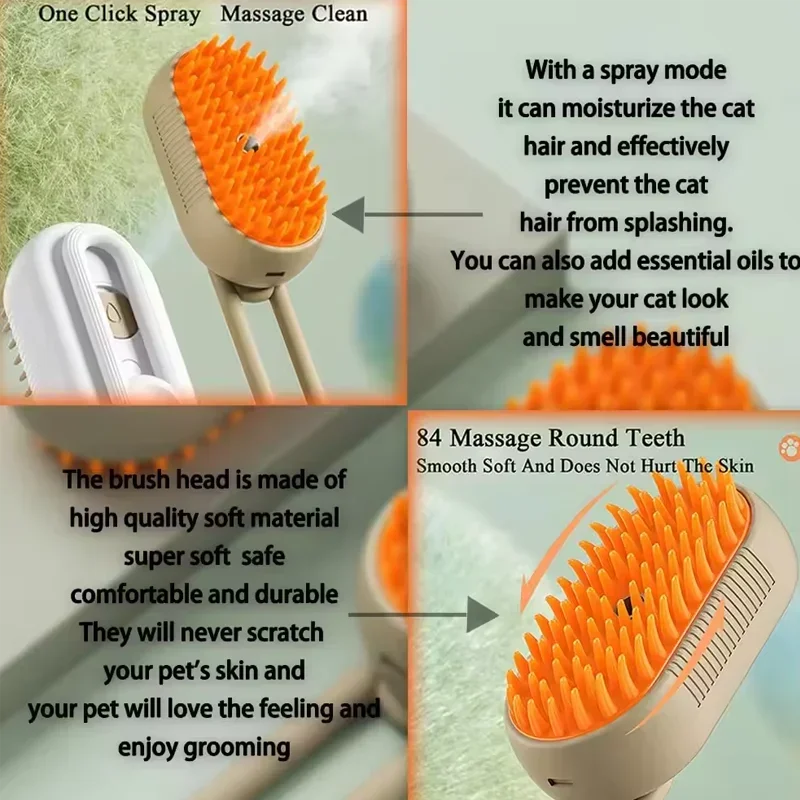 Pet Spray Hair Comb for Dogs & Cats