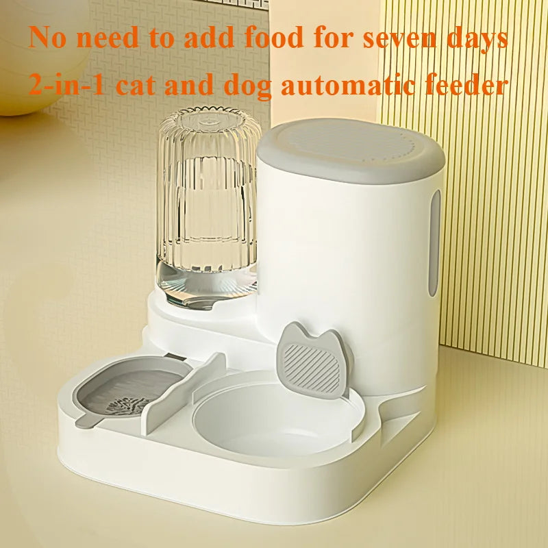 Automatic Pet Feeder & Water Dispenser – Integrated Bowl for Cats & Dogs