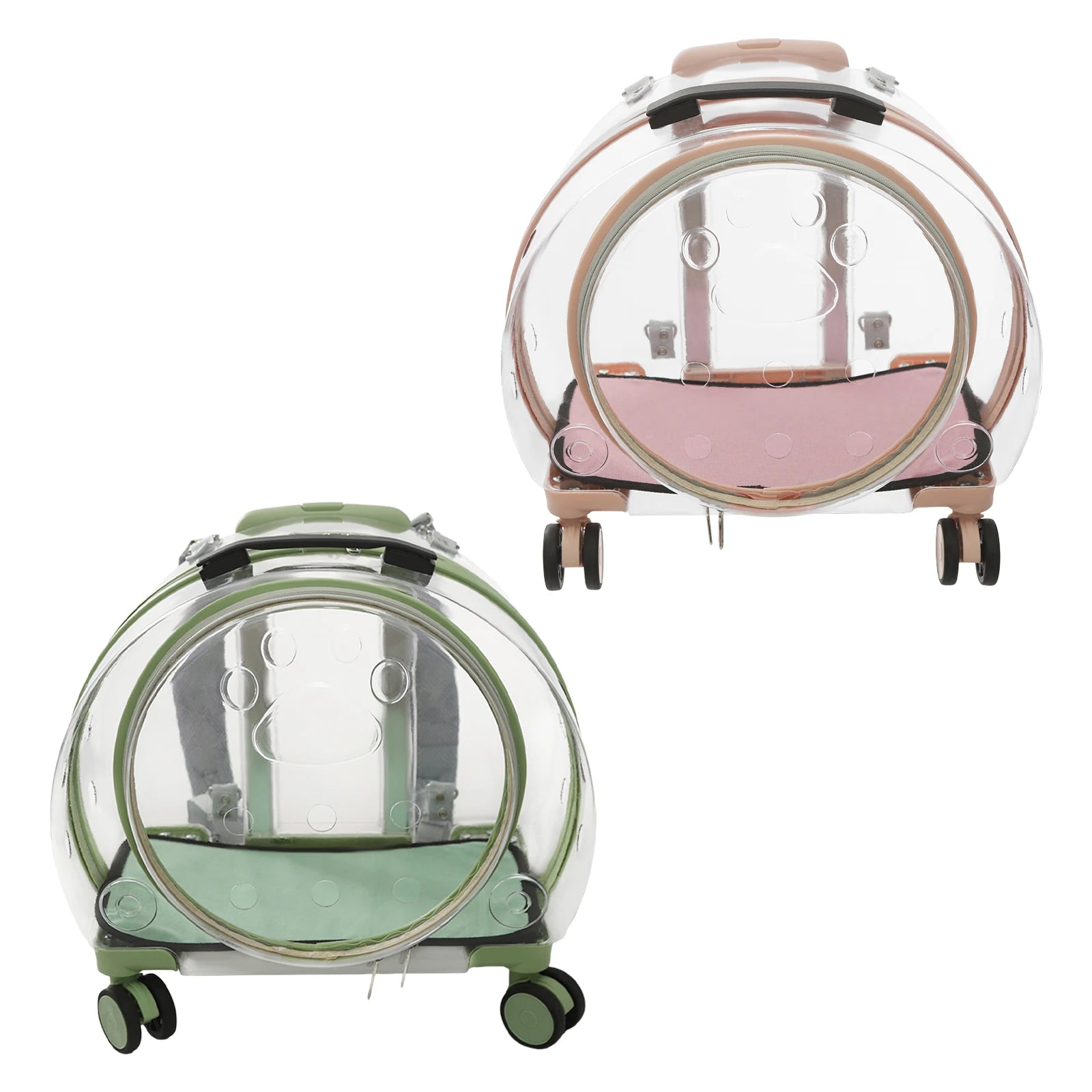 Rolling Cat Carrier – Breathable PC Pet Travel Bag with Wheels (9kg Max)