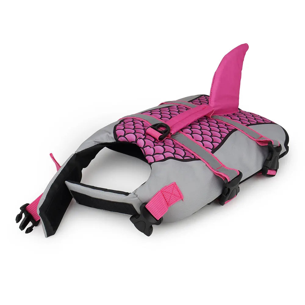 Shark Swim Dog Life Jacket – Pet Vest Harness for Swimming
