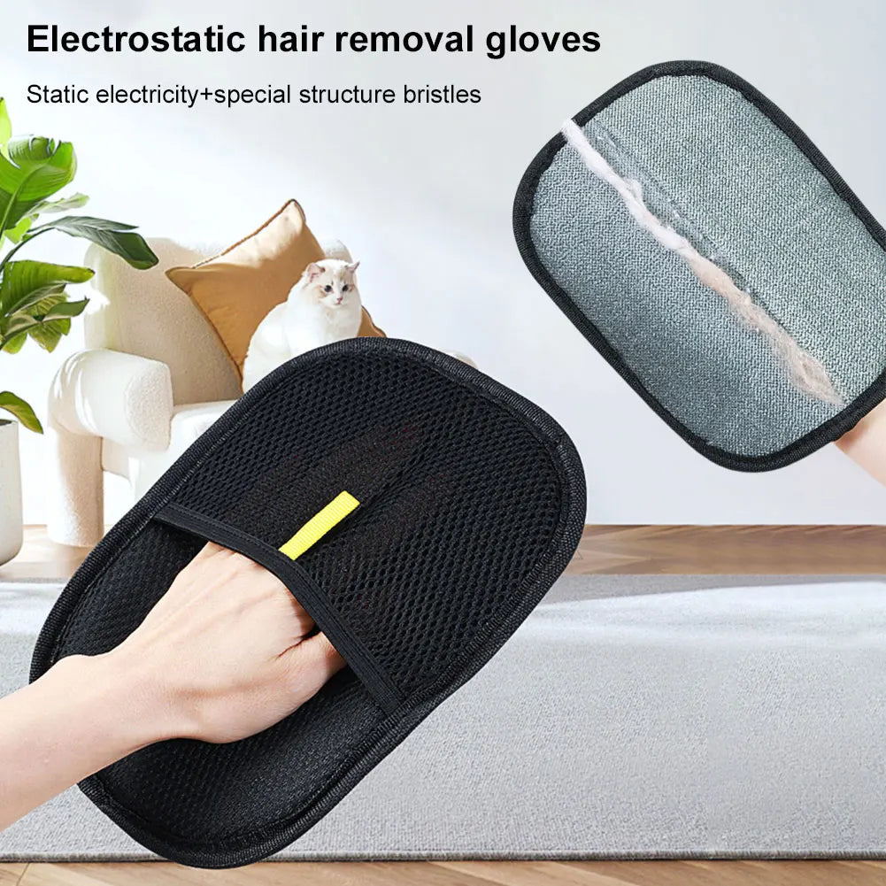 Pet Hair Remover Gloves – Deshedding Mitt for Dogs & Cats