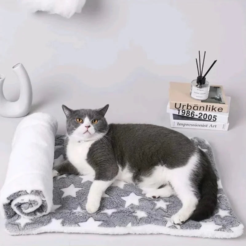 Flannel Pet Mat – Thick Sleeping Blanket for Dogs & Cats