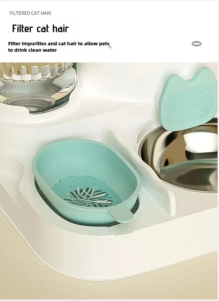 Automatic Pet Feeder & Water Dispenser – Integrated Bowl for Cats & Dogs